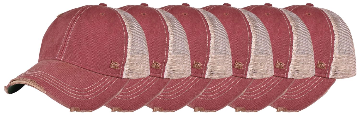Vintage Distressed Mesh Back Snapback Baseball Cap