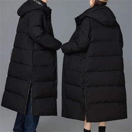 Men's Long Duck Down Padded Jacket - Casual Warm Puffer Parka Jacket For Winter