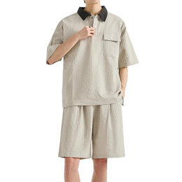 Men's Short Sleeve Shirt & Shorts Sportswear Set