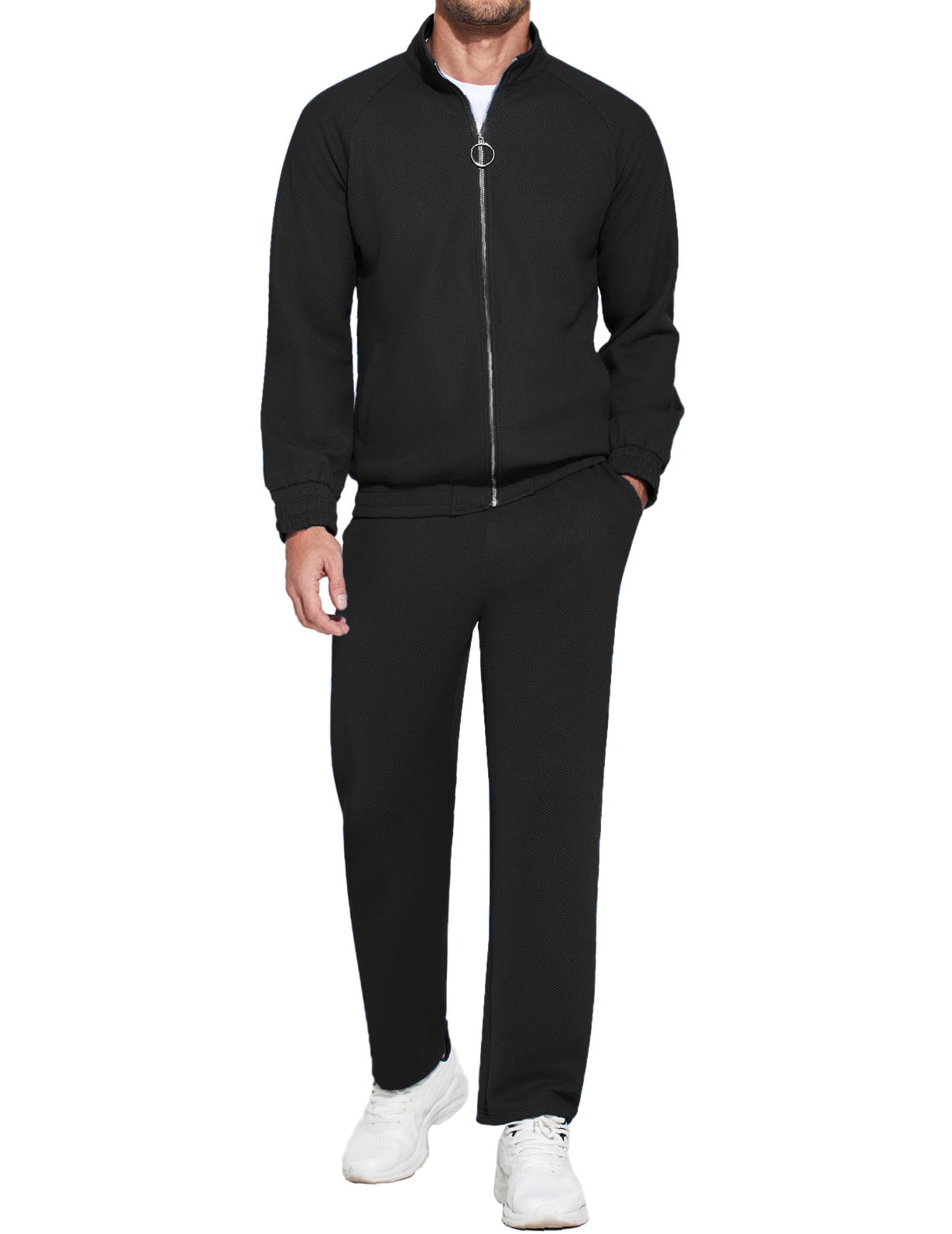 Men's Full Zip Tracksuit 2-Piece Sweatsuit Set