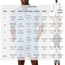 Men's Half Zip Polo Shirt & Shorts 2-Piece Set