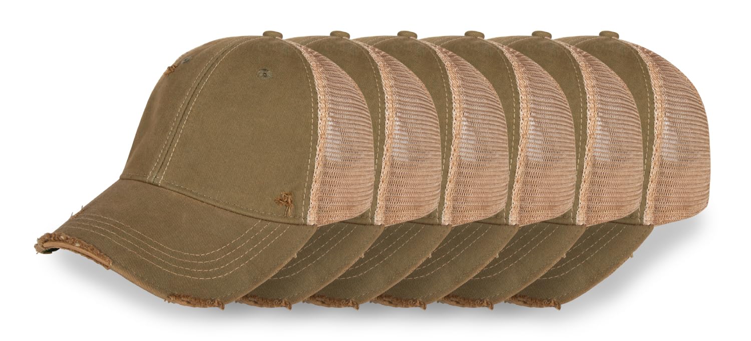 Vintage Distressed Mesh Back Snapback Baseball Cap