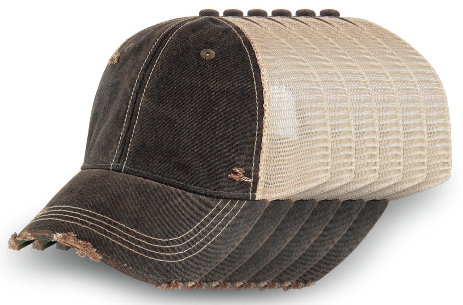 Vintage Distressed Mesh Back Snapback Baseball Cap