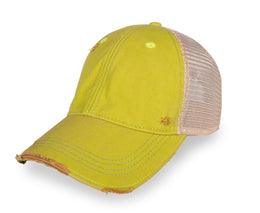 Vintage Distressed Mesh Back Snapback Baseball Cap