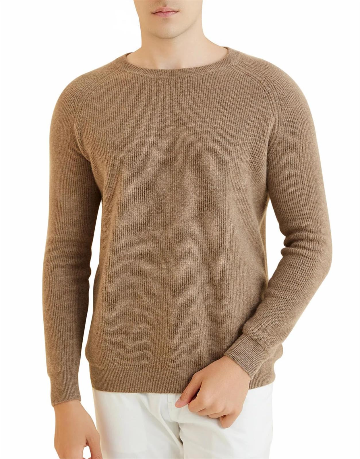Men's Merino Wool Crewneck Knit Sweater Pullover