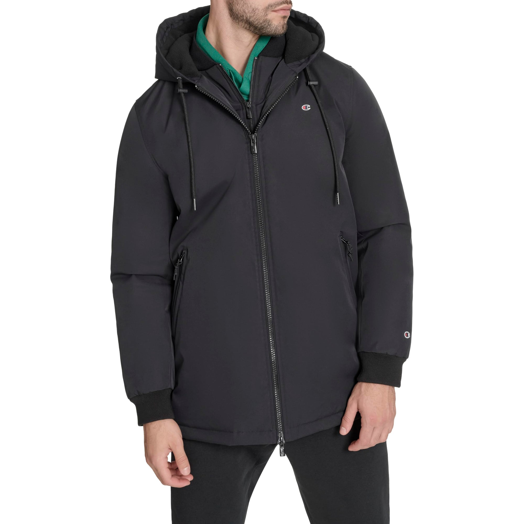 Champion Men's Mid-length Soft Shell Performance Jacket With Sherpa Lining