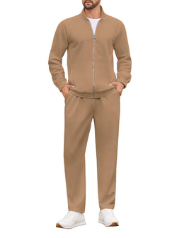 Men's Full Zip Tracksuit 2-Piece Sweatsuit Set
