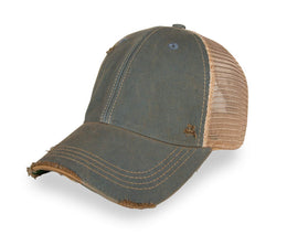 Vintage Distressed Mesh Back Snapback Baseball Cap