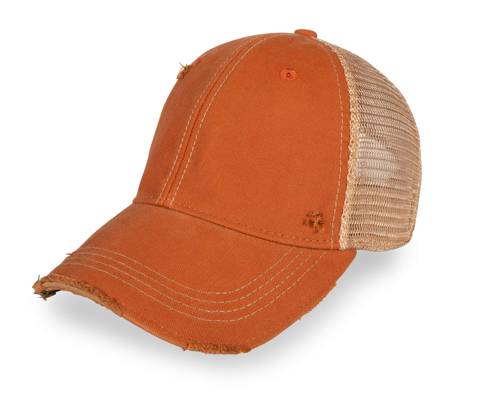 Vintage Distressed Mesh Back Snapback Baseball Cap