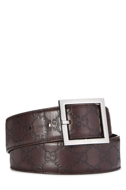 Gucci, Pre-loved Brown Guccissima Leather Belt 80, Brown