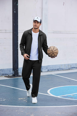 Men's Full Zip Athletic Tracksuit 2-Piece Set