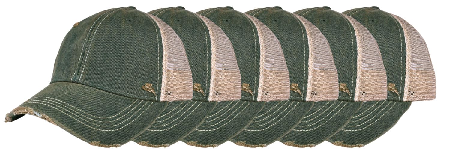 Vintage Distressed Mesh Back Snapback Baseball Cap