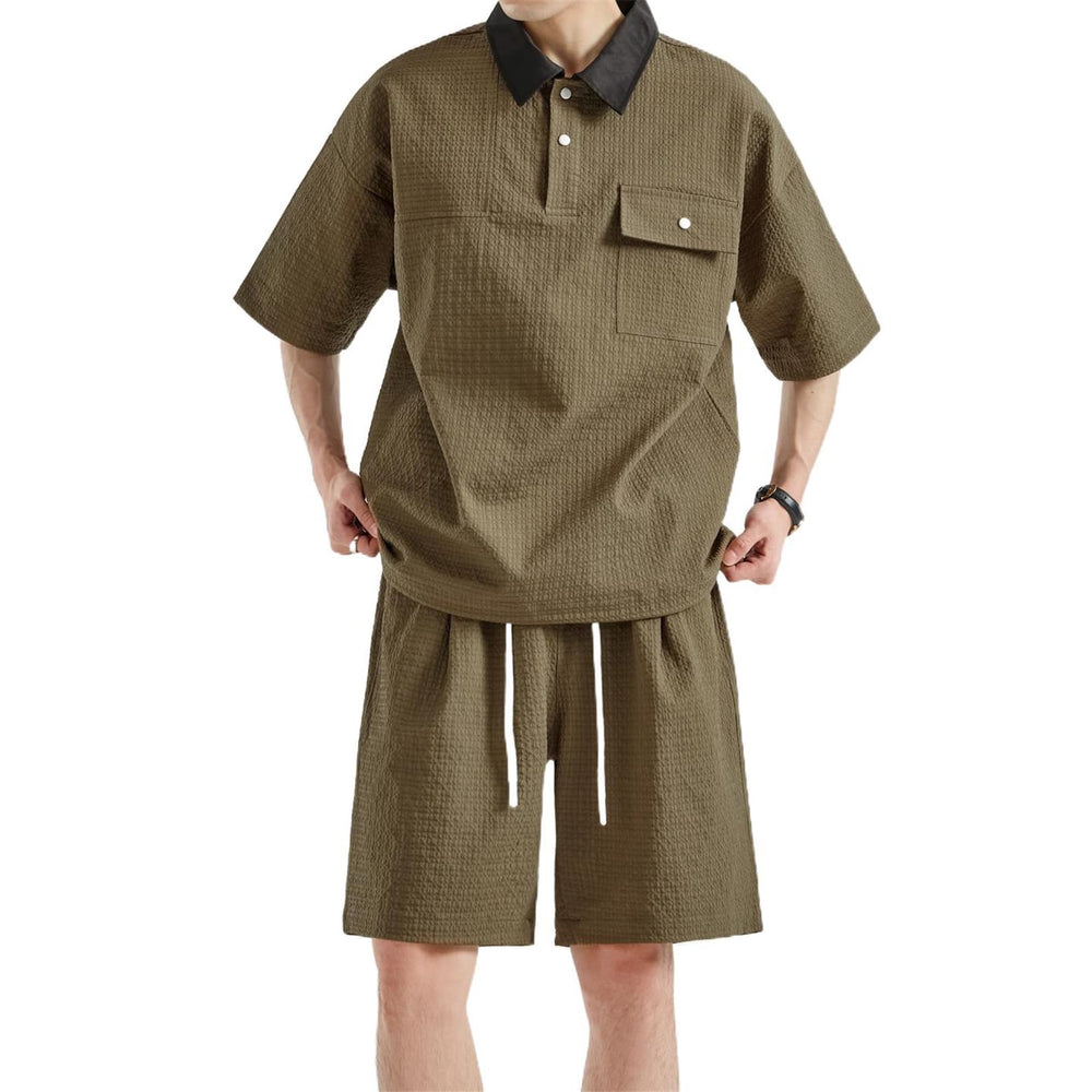 Men's Short Sleeve Shirt & Shorts Sportswear Set