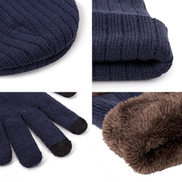 Winter Knit Beanie Scarf & Gloves Set Unisex