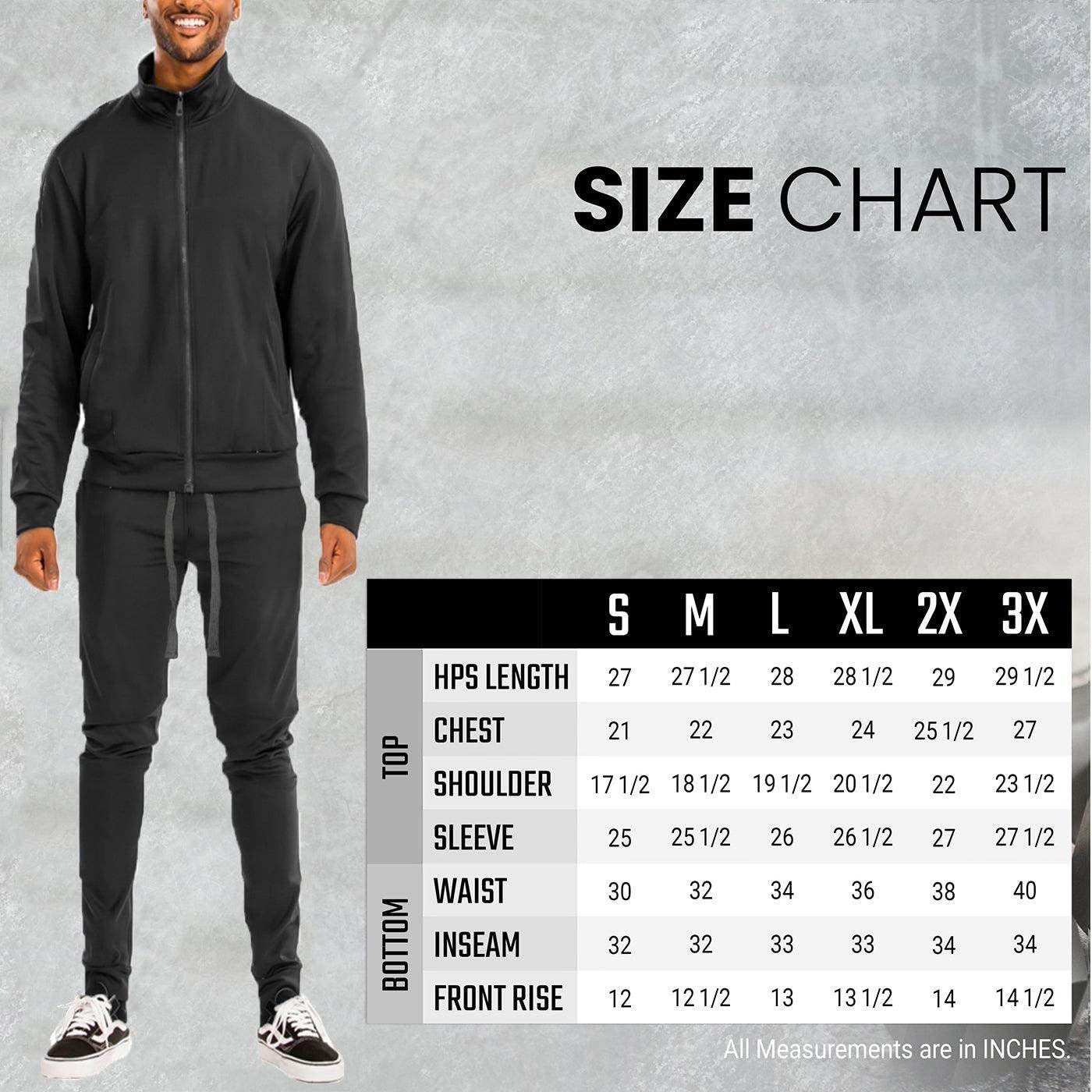 Essential Mens Activewear: Black Track Jacket & Pants Set – VacationGrabs