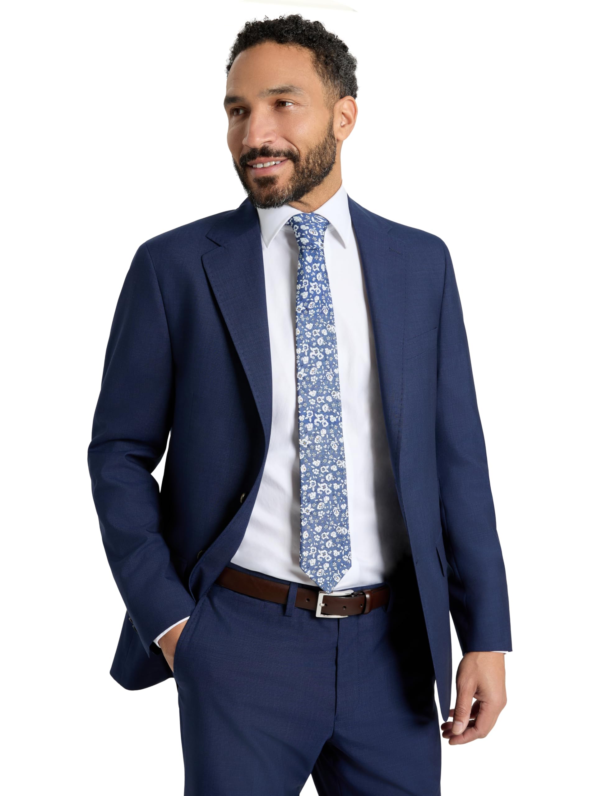 Men's Italian Wool 2-Piece Suit Classic Fit Formal Set