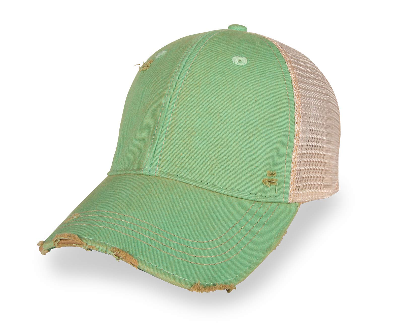 Vintage Distressed Mesh Back Snapback Baseball Cap