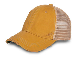 Vintage Distressed Mesh Back Snapback Baseball Cap