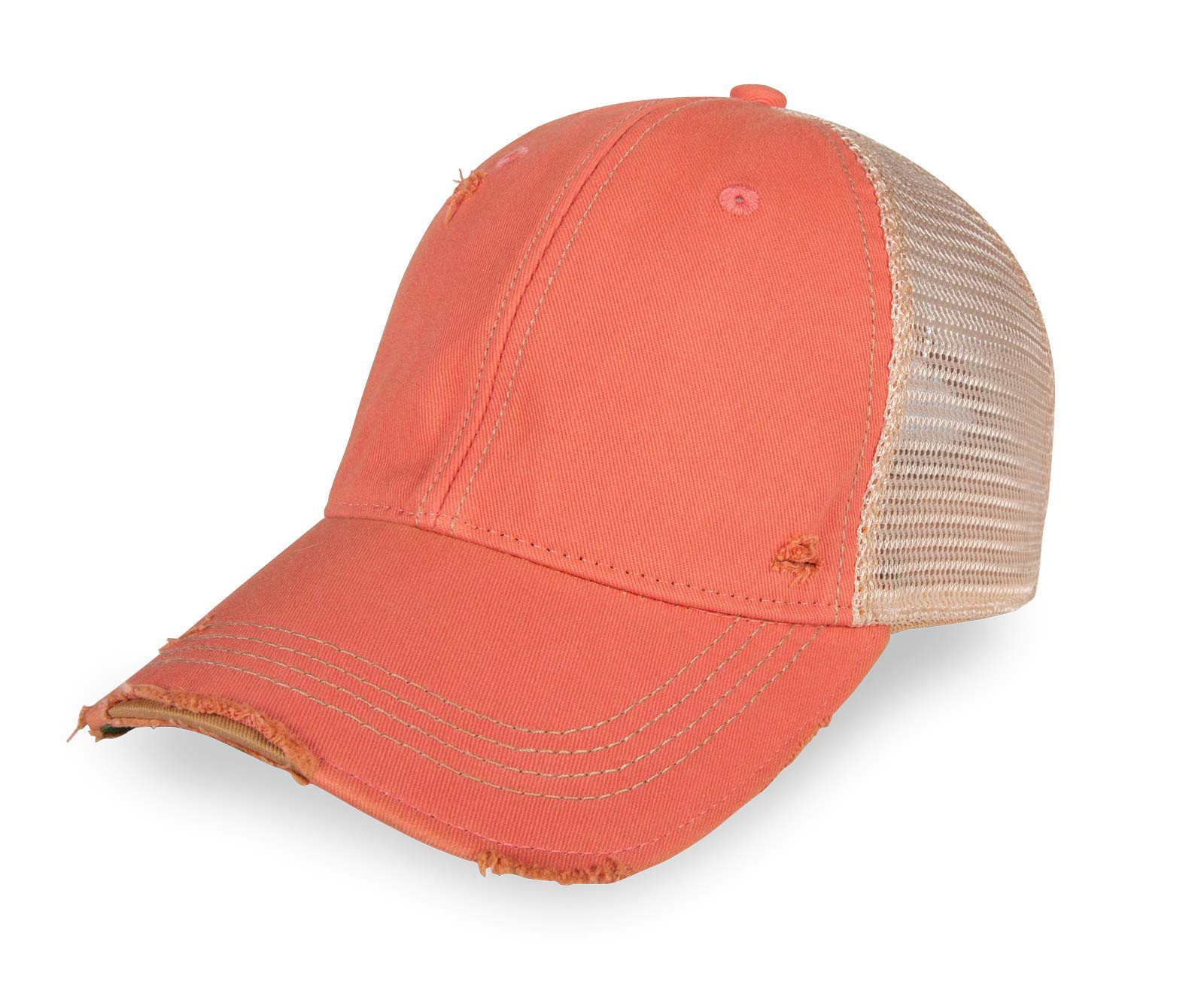 Vintage Distressed Mesh Back Snapback Baseball Cap