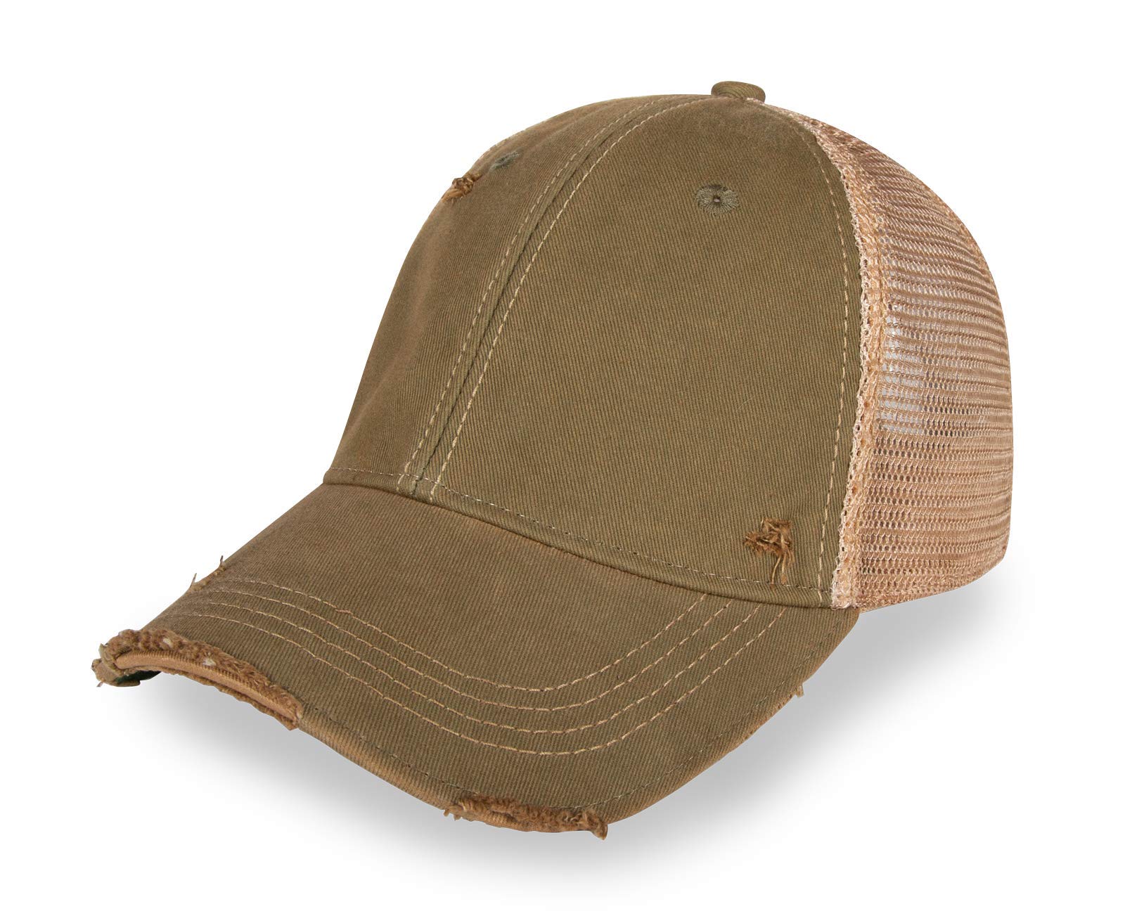 Vintage Distressed Mesh Back Snapback Baseball Cap