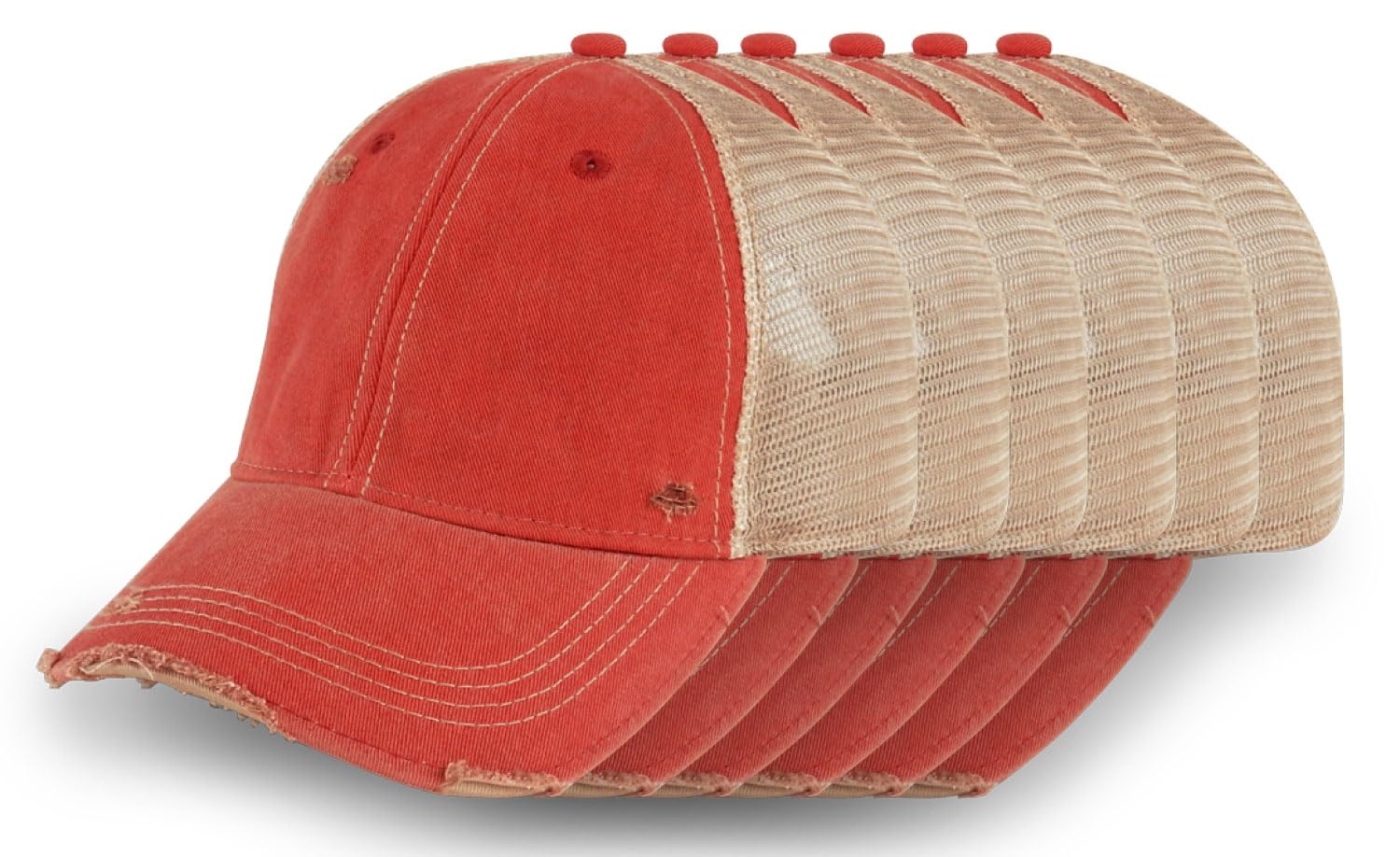 Vintage Distressed Mesh Back Snapback Baseball Cap