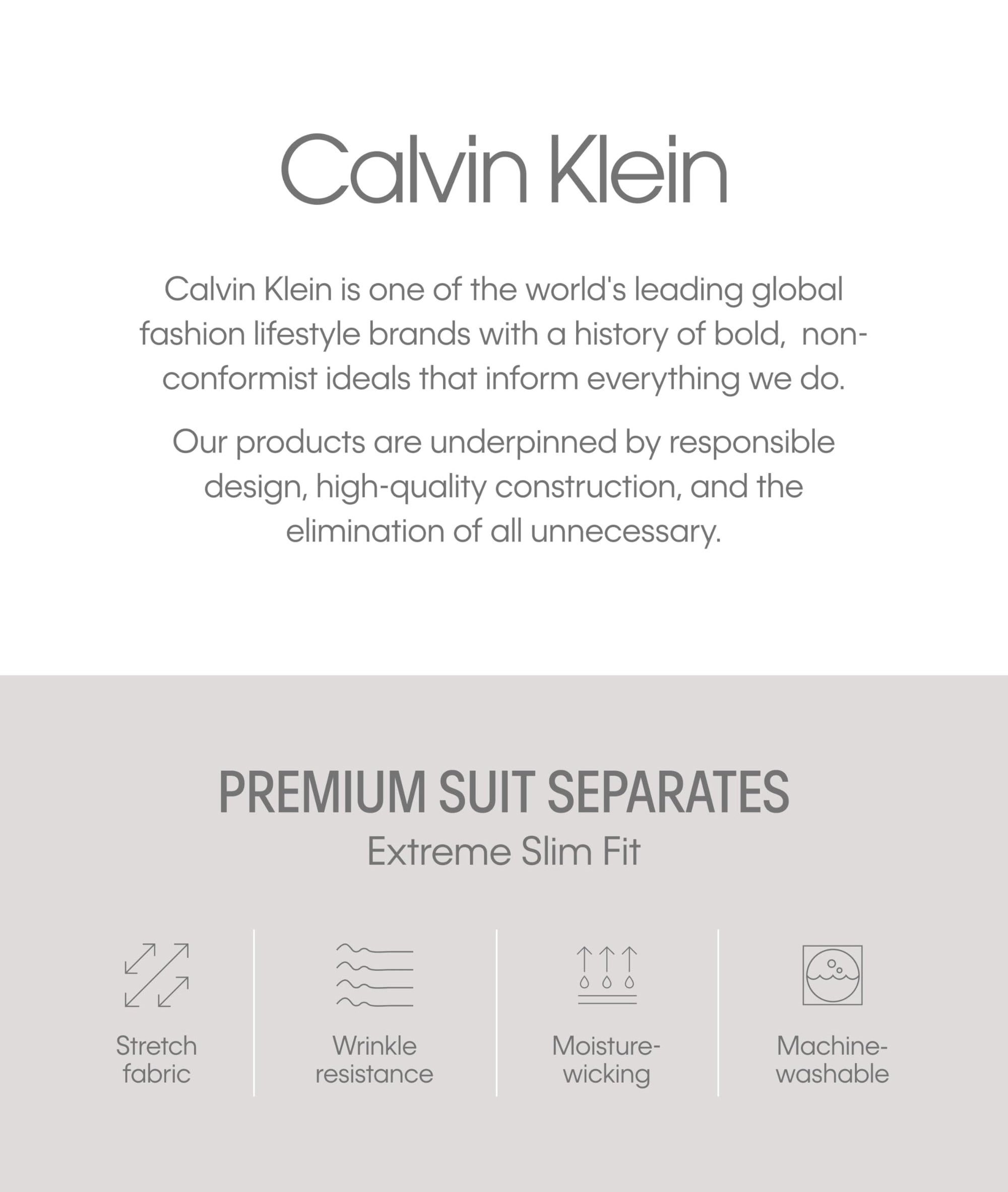 Calvin Klein Premium Skinny Fit Men’s Suit Separates | Performance Stretch Fabric