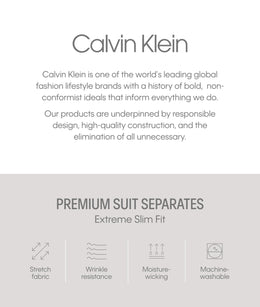Calvin Klein Premium Skinny Fit Men’s Suit Separates | Performance Stretch Fabric