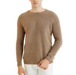 Men's Merino Wool Crewneck Knit Sweater Pullover
