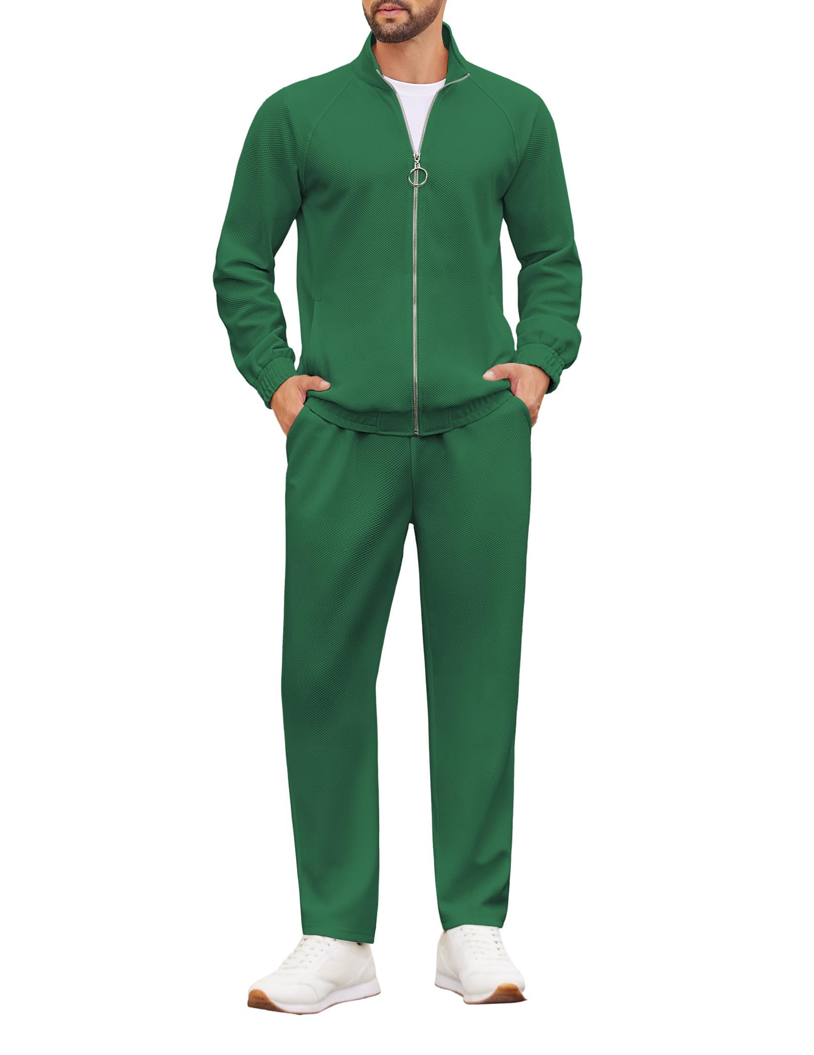 Men's Full Zip Tracksuit 2-Piece Sweatsuit Set