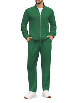 Men's Full Zip Tracksuit 2-Piece Sweatsuit Set