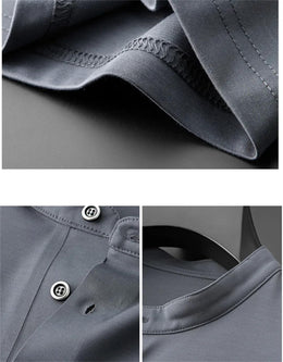 Men's Ice Silk Short Sleeve T-Shirt & Drawstring Shorts Set