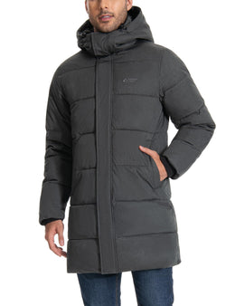 Men's Hooded Waterproof Puffer Parka Winter Coat