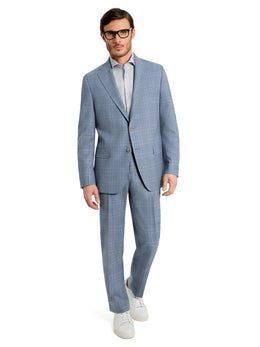Men's Italian Wool 2-Piece Suit Classic Fit Formal Set