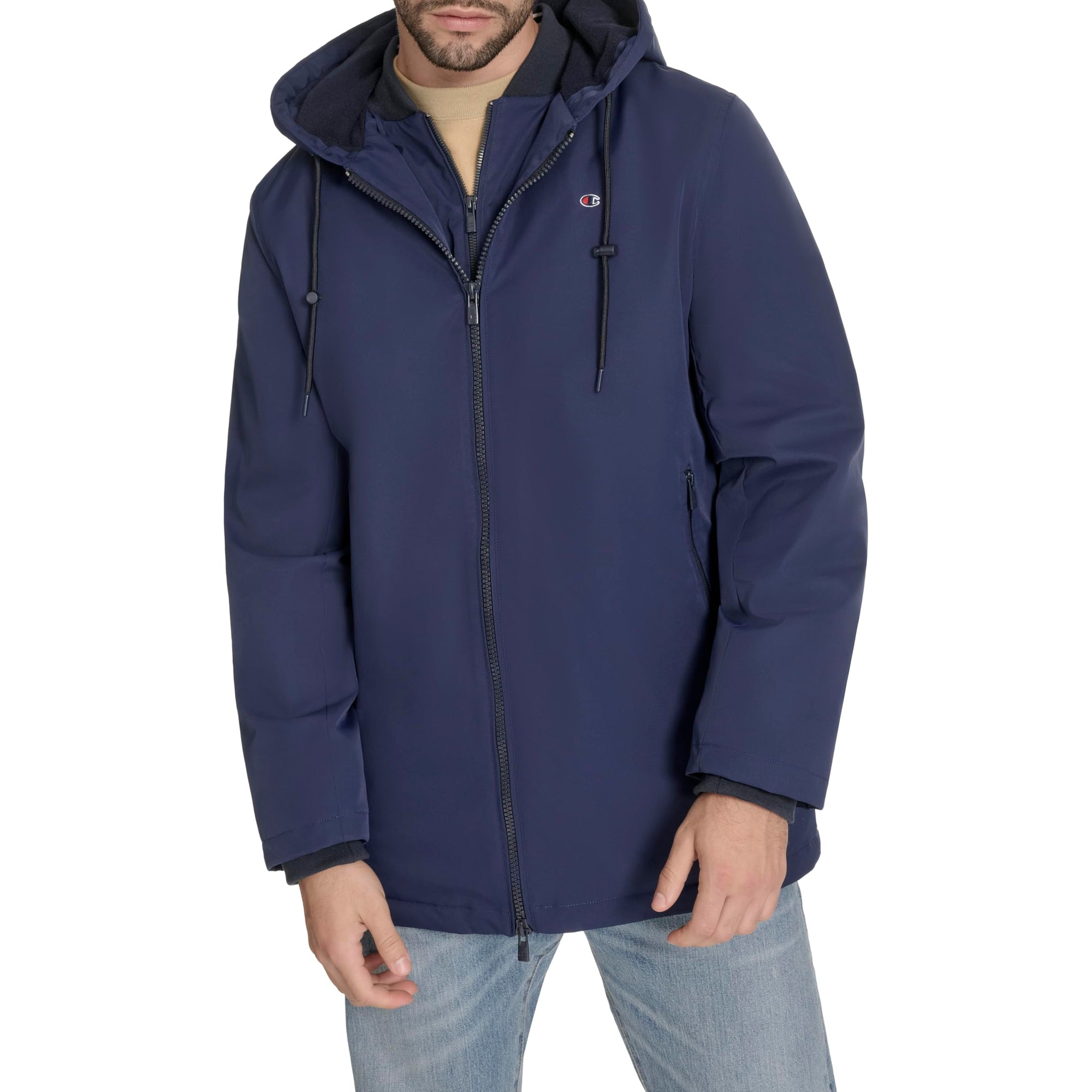 Champion Men's Mid-length Soft Shell Performance Jacket With Sherpa Lining
