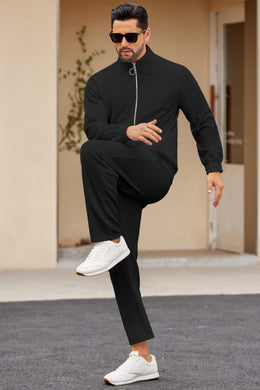 Men's Full Zip Tracksuit 2-Piece Sweatsuit Set