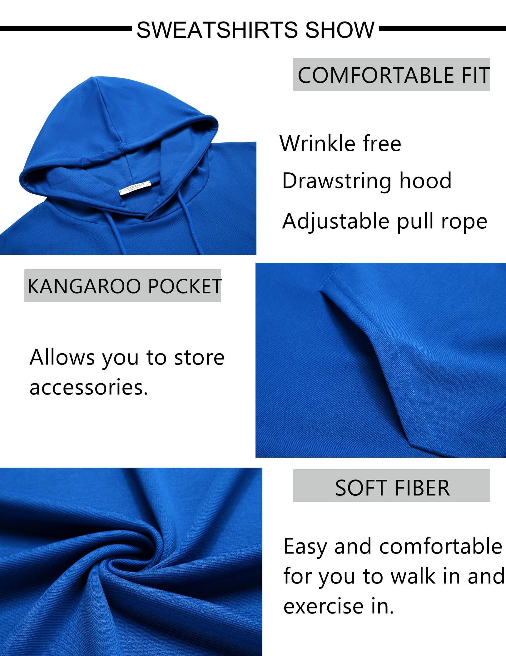 COOFANDY Sweatsuits for Men 2 Piece Tracksuit Casual Athletic Jogging Suit Hooded Set