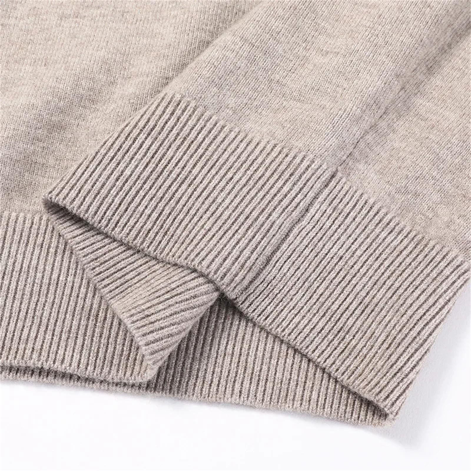 Men Thickening Knitted Sweaters Turtleneck Collar Pullover Solid Casual Knitwear