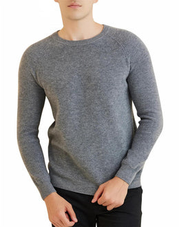 Men's Merino Wool Crewneck Knit Sweater Pullover
