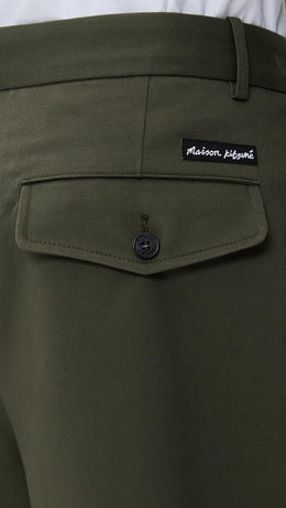 Maison Kitsuné Men's Relaxed Pleated Pants