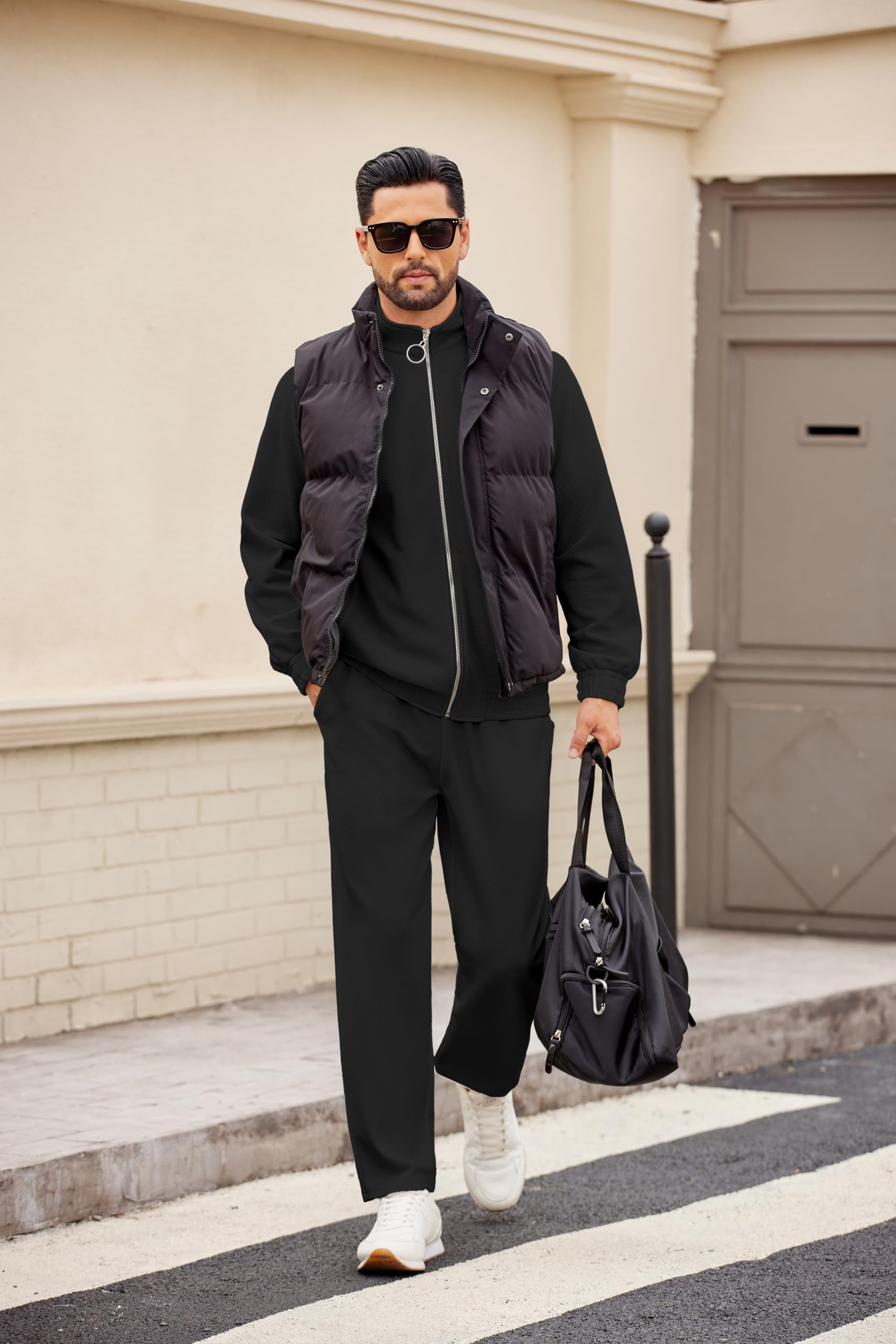 Men's Full Zip Tracksuit 2-Piece Sweatsuit Set