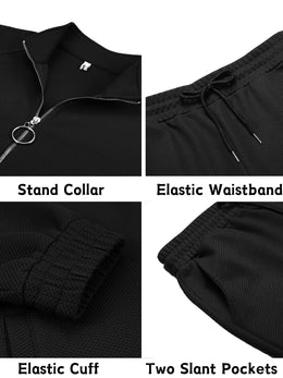 Men's Full Zip Tracksuit 2-Piece Sweatsuit Set