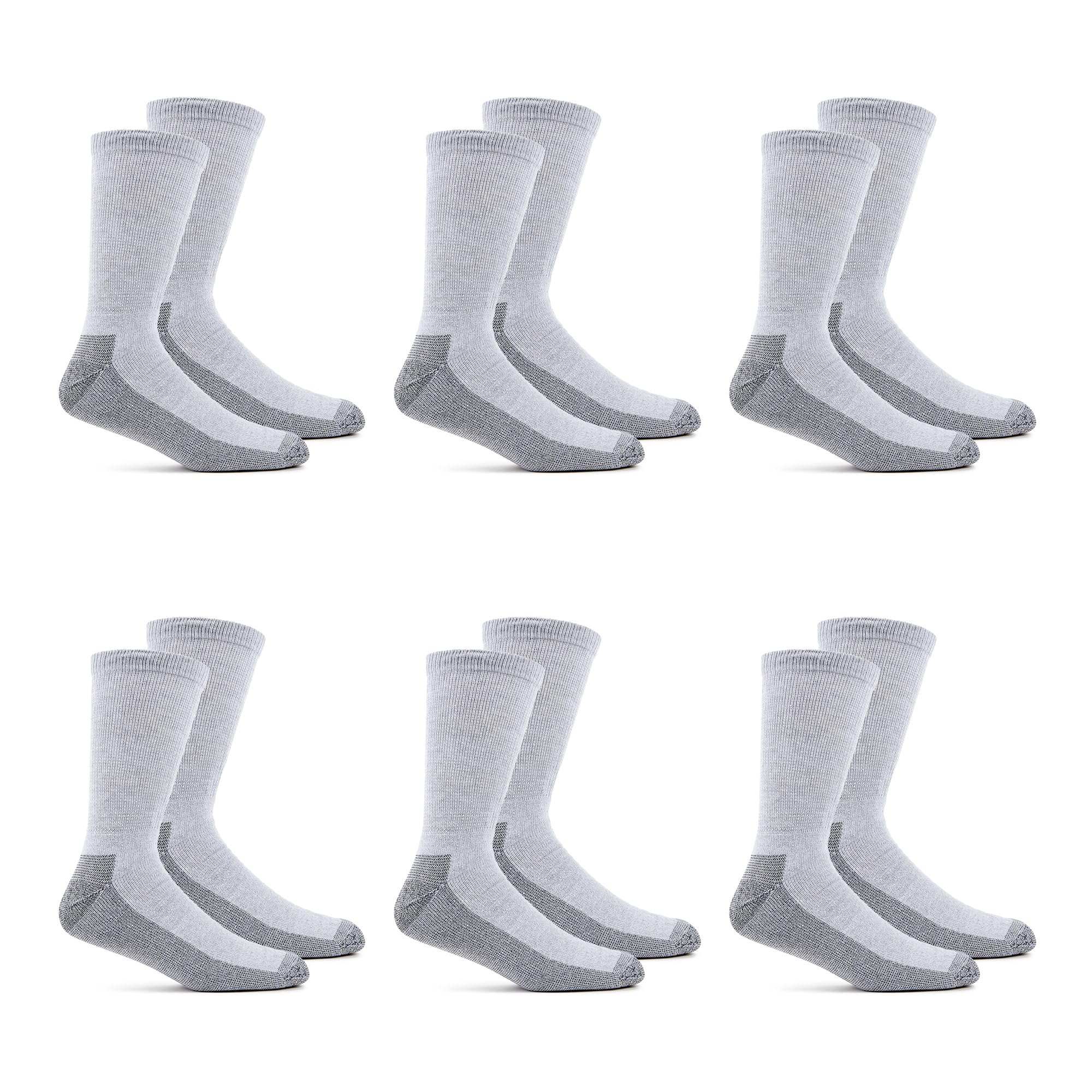 Fruit of the Loom Men’s Work Gear Cushioned Crew Socks 10 Pair