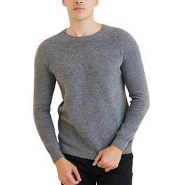 Men's Merino Wool Crewneck Knit Sweater Pullover