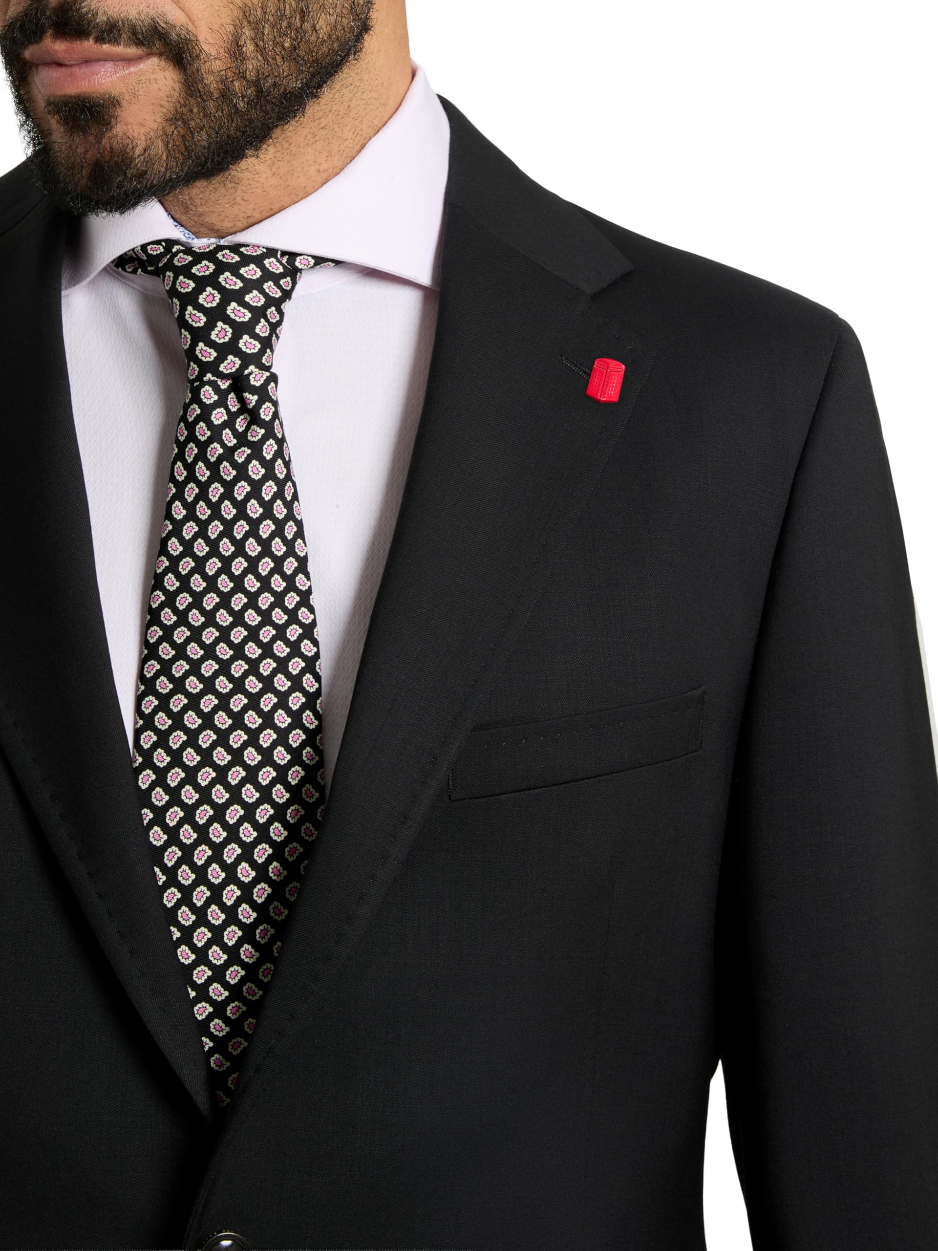 Men's Italian Wool 2-Piece Suit Classic Fit Formal Set