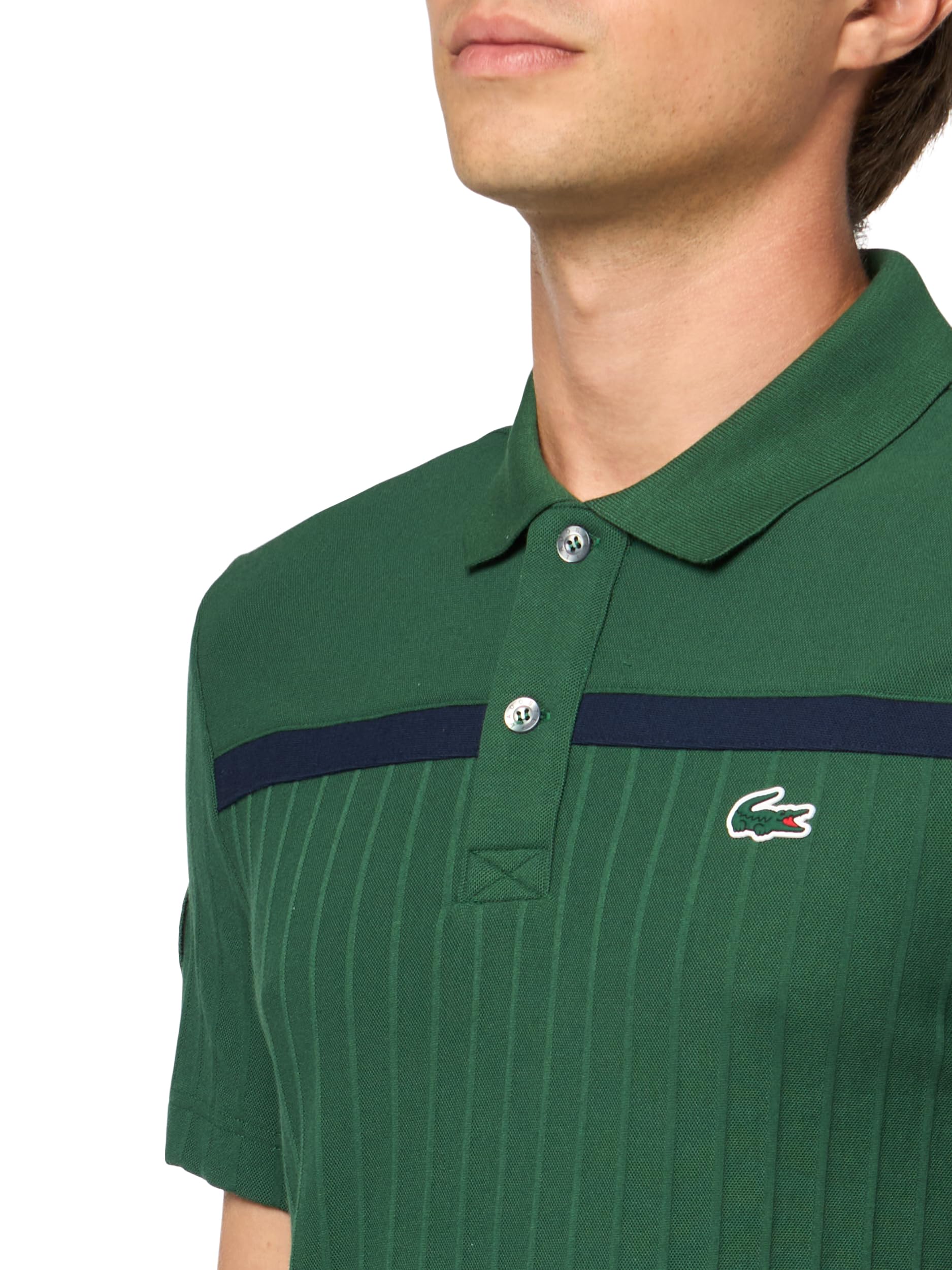Lacoste Men's Ultra Dry Badge Accent Tennis Heritage Polo Shirt