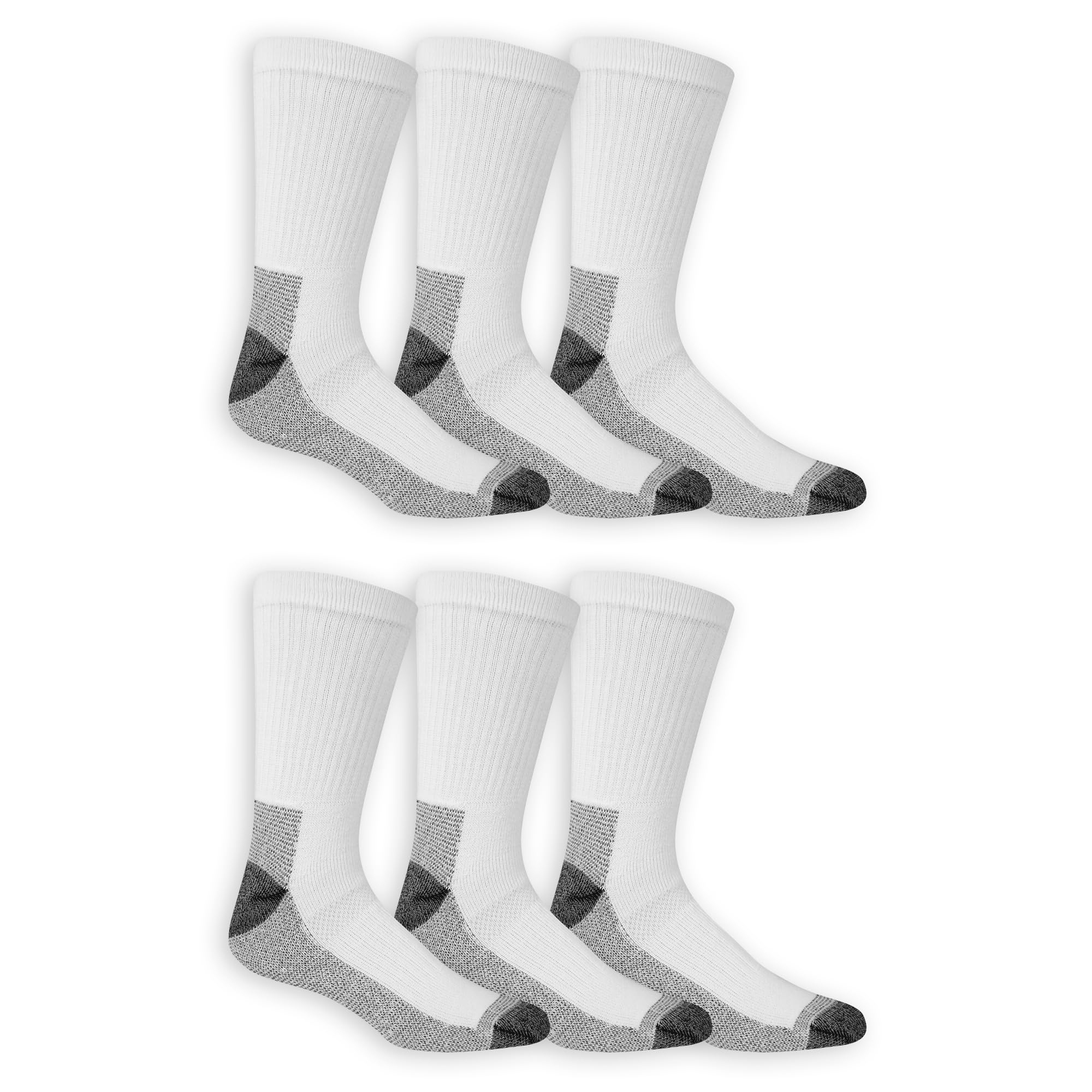 Fruit of the Loom Men’s Work Gear Cushioned Crew Socks 10 Pair