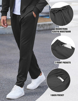 Men's Full Zip Athletic Tracksuit 2-Piece Set