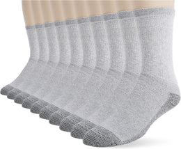 Fruit of the Loom Men’s Work Gear Cushioned Crew Socks 10 Pair