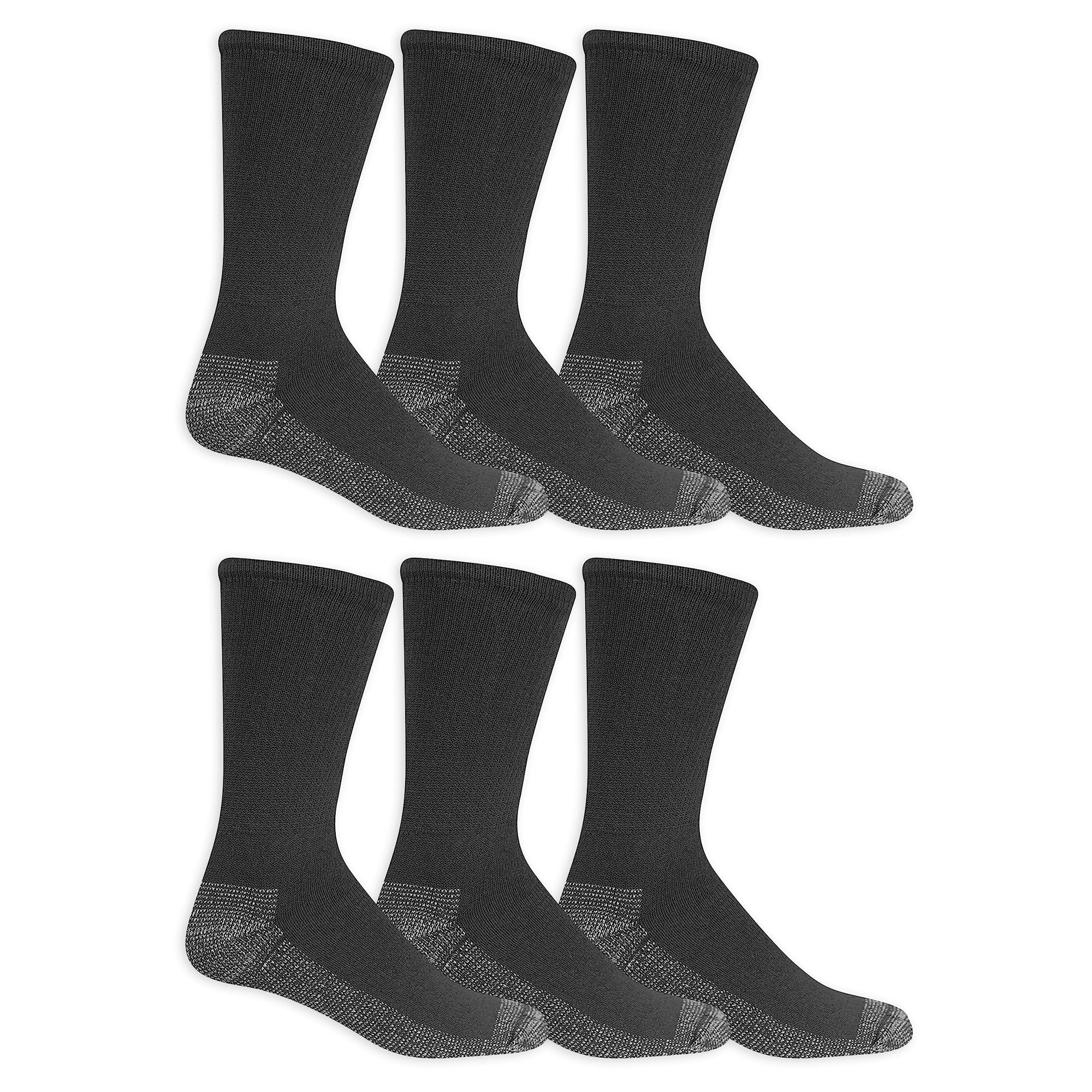 Fruit of the Loom Men’s Work Gear Cushioned Crew Socks 10 Pair