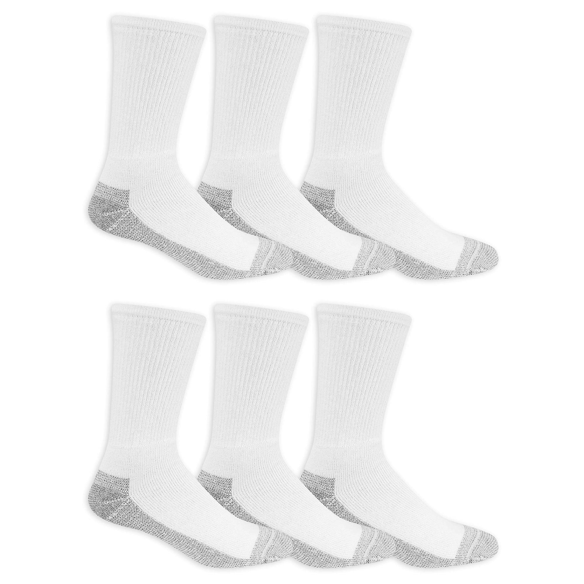 Fruit of the Loom Men’s Work Gear Cushioned Crew Socks 10 Pair